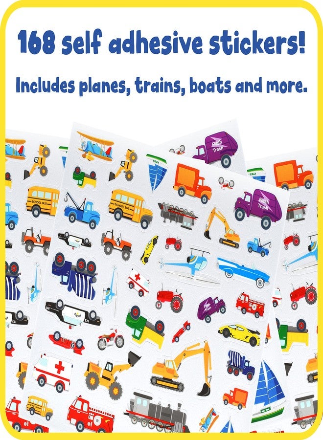 Ready 2 Learn Foam Stickers - Transport - Pack of 168 - Self-Adhesive Stickers for Kids - 3D Puffy Transport Stickers for Laptops, Party Favors and Crafts - Image 2